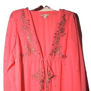 Boston Proper Pink Cover Up *Sparkles & Rhinestones*